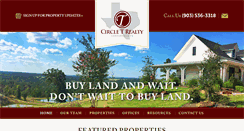 Desktop Screenshot of circle-t-realty.com